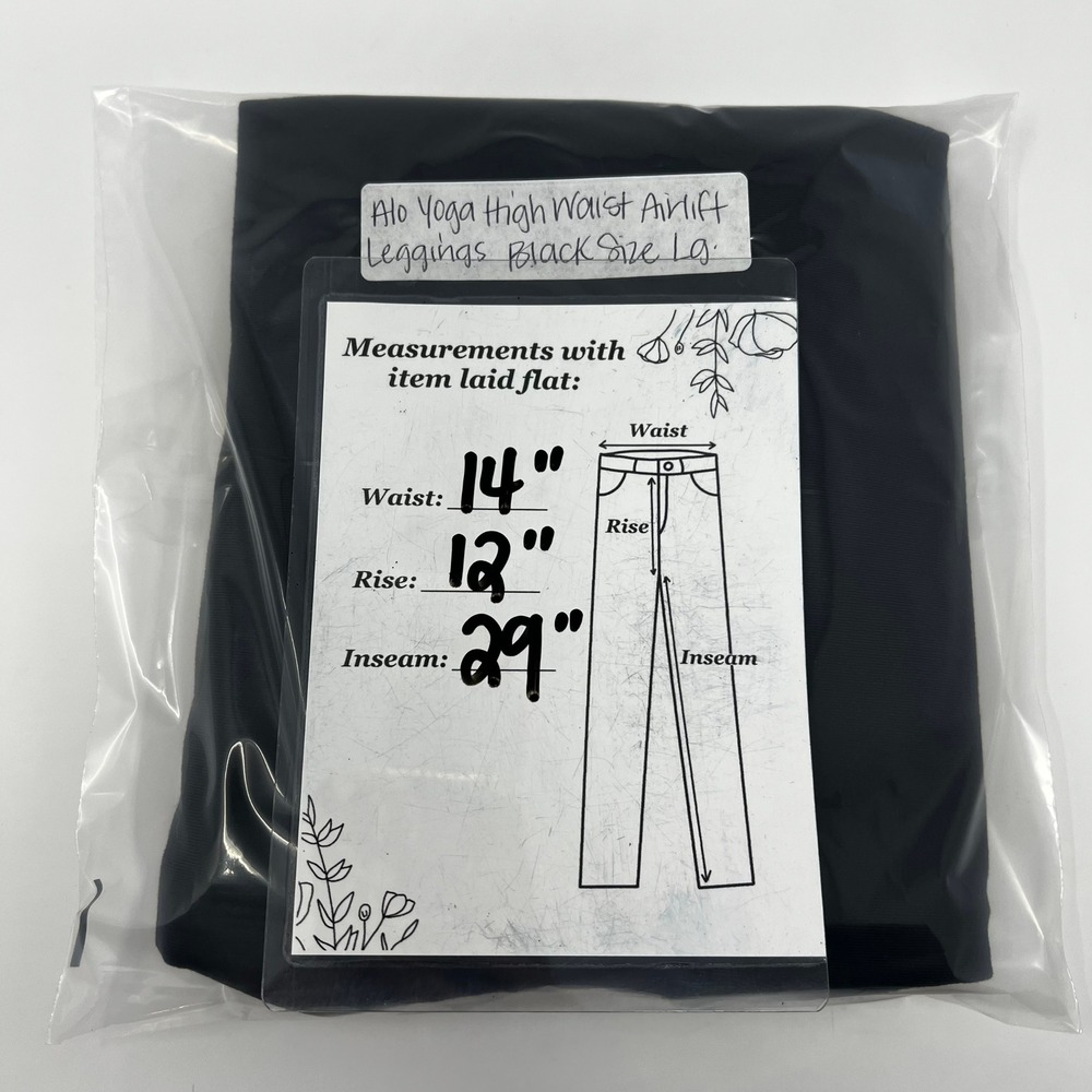 Alo Yoga High Waist Airlift Leggings Women's Size Large Black - Picture 6 of 6